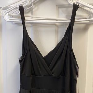 Black dress with acordian style bottom